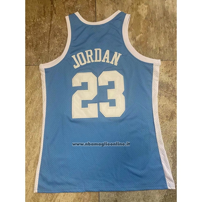 Maglia NCAA North Carolina Tar Heels Michael Jordan #23 Mitchell & Ness 1983-84 Blu